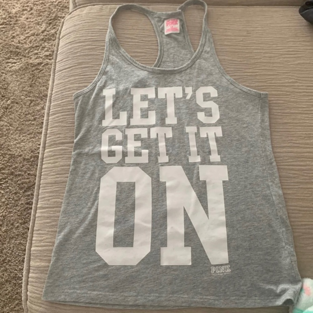 VS pink athletic tank top size small.